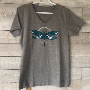 Life is Good Change is Good V-neck T-shirt